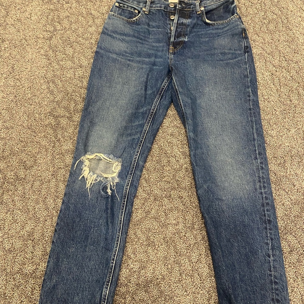 Everlane “The Cheeky Jean” Blue Distressed Women's Jeans 27 Regular